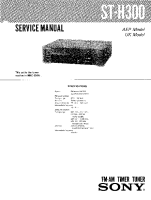 Sony ST-H300 - Service Manual